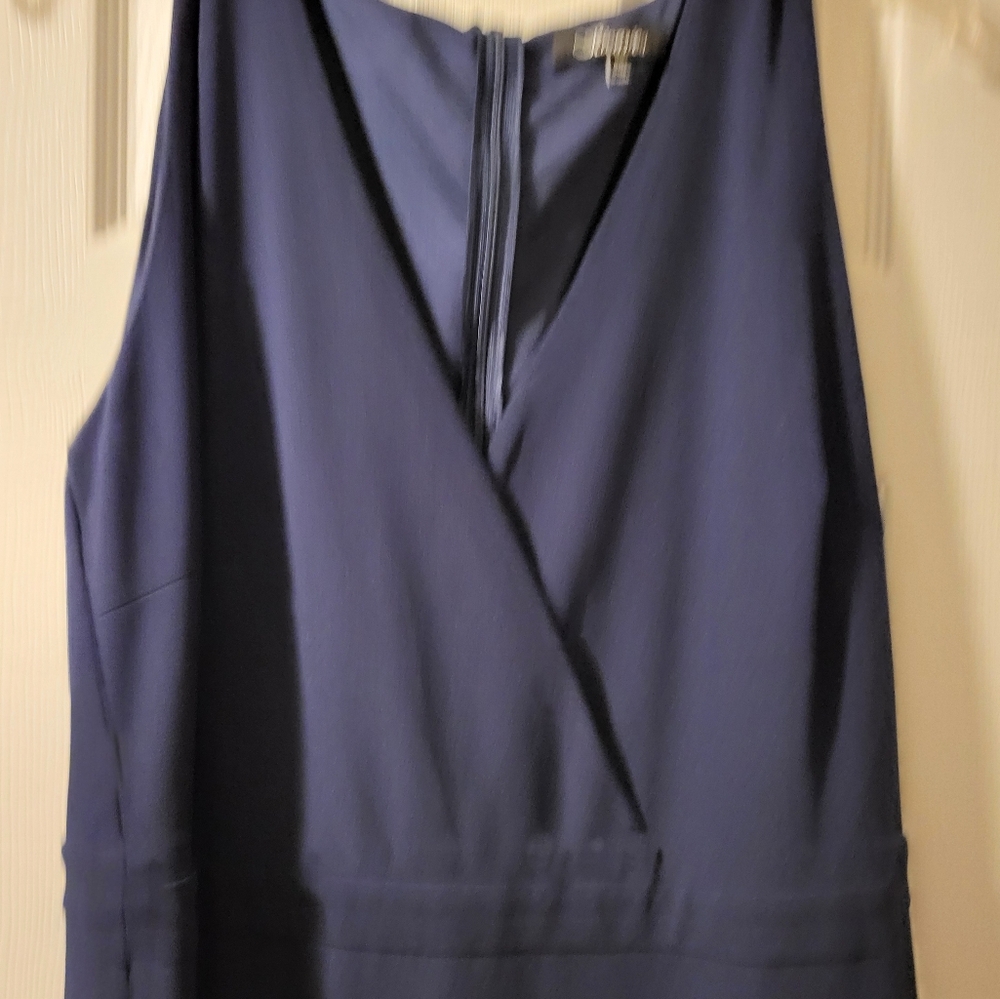 Elegant Navy Sleeveless Dress